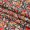 1 Yard Cotton Poplin Black and Peach Floral Poppy Hypnosis Print Fabric